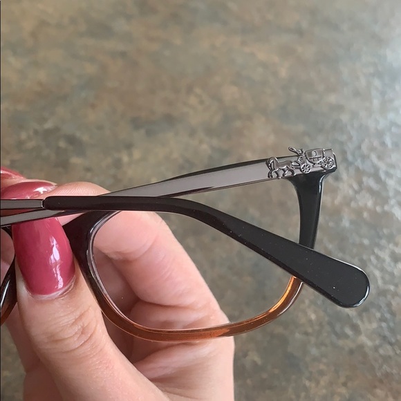 Coach 6107 NEW Frames Black Amber Glitter Gradient - Picture 4 of 8